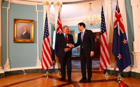New Zealand's Foreign Minister Winston Peters meets US Secretary of State Marco Rubio in Washington DC on 19 March 2025.