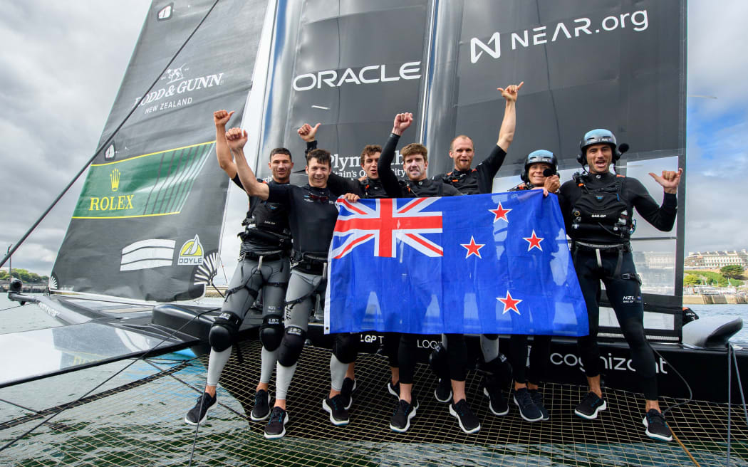 New Zealand SailGP Team celebrates
