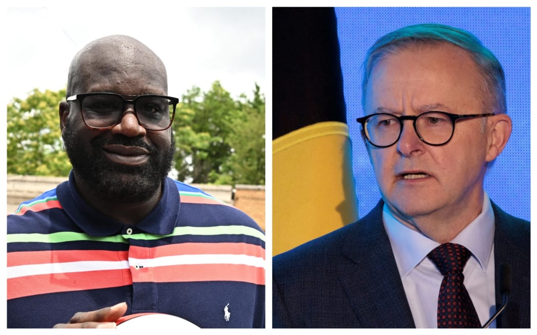 Shaquille O'Neal and Anthony Albanese