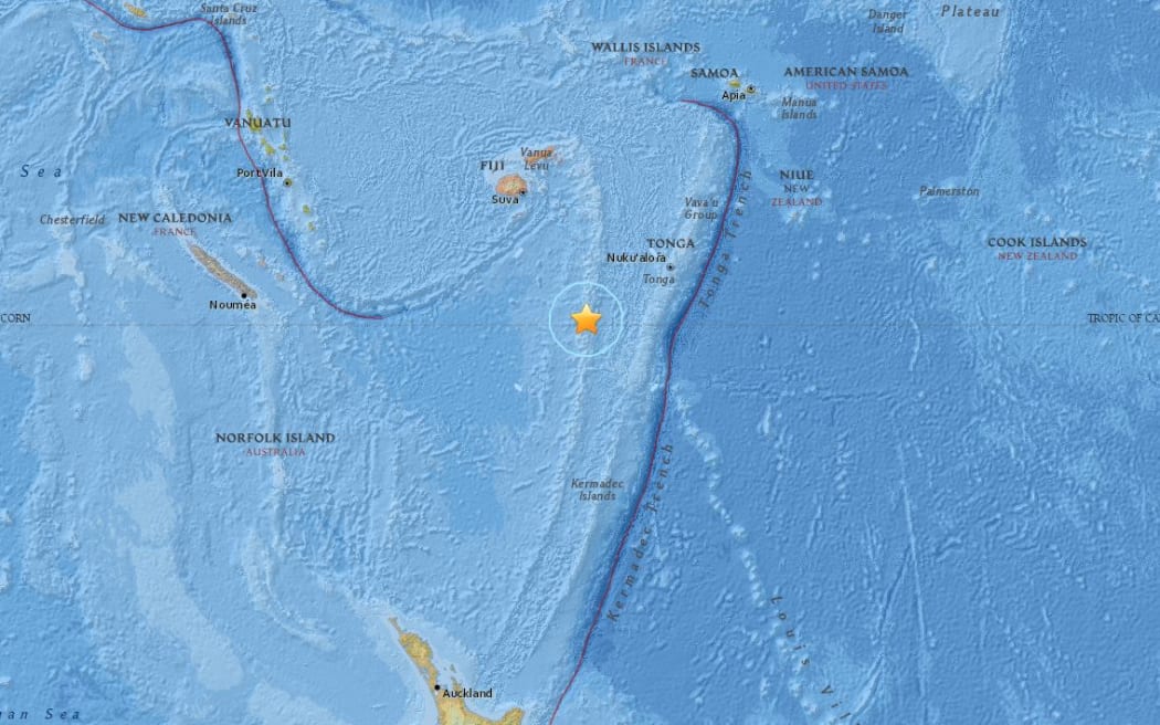 6.9 quake south of Fiji