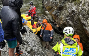 Three men were rescued from a gorge in Kaitoke Regional Park after floating down the Hutt River on inner tubes.