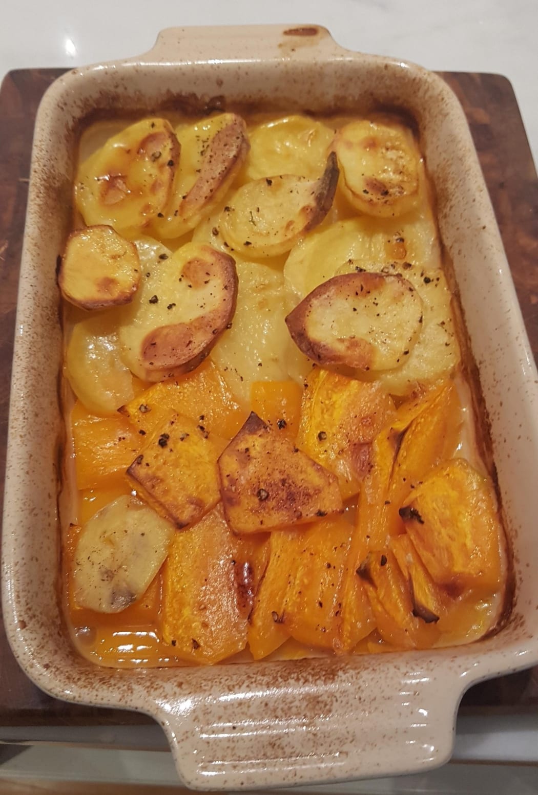 Spuds and Pumpkin Bake