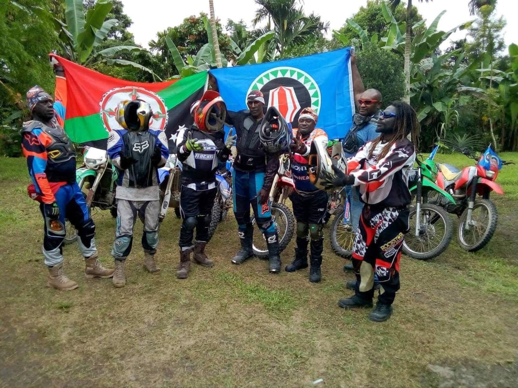 Some of the Bougainville Motorcross Club riders