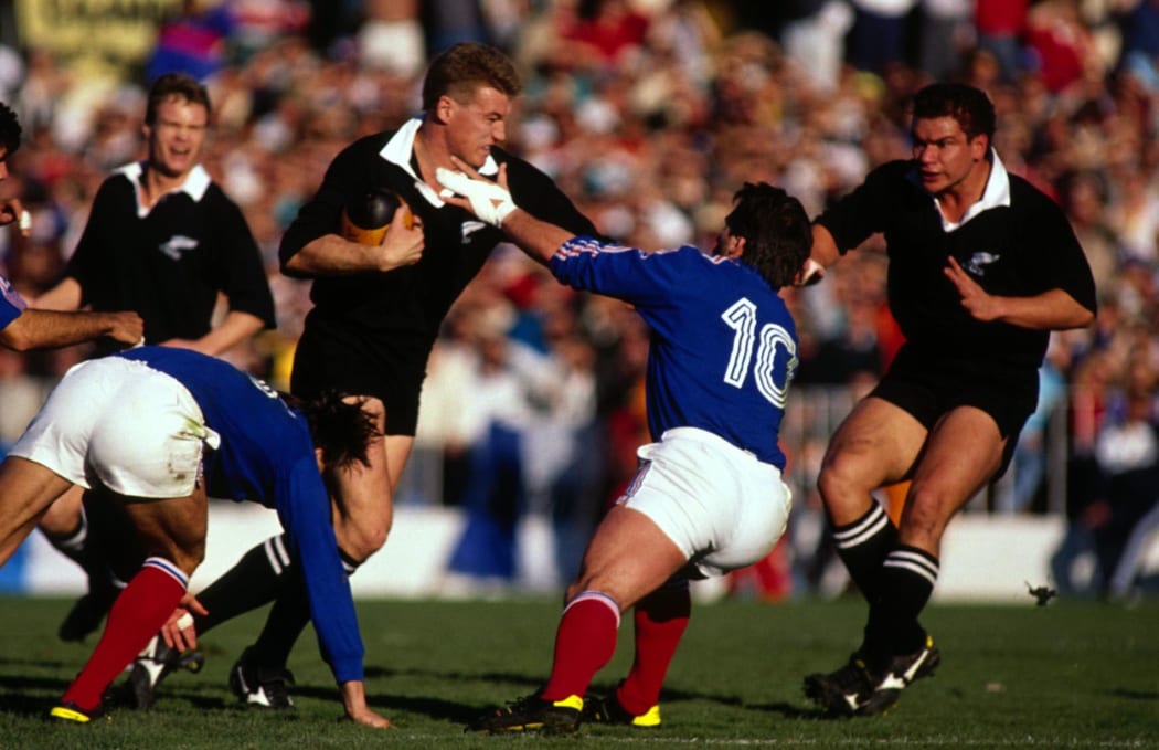 John Kirwan in action during 1987 World Cup.