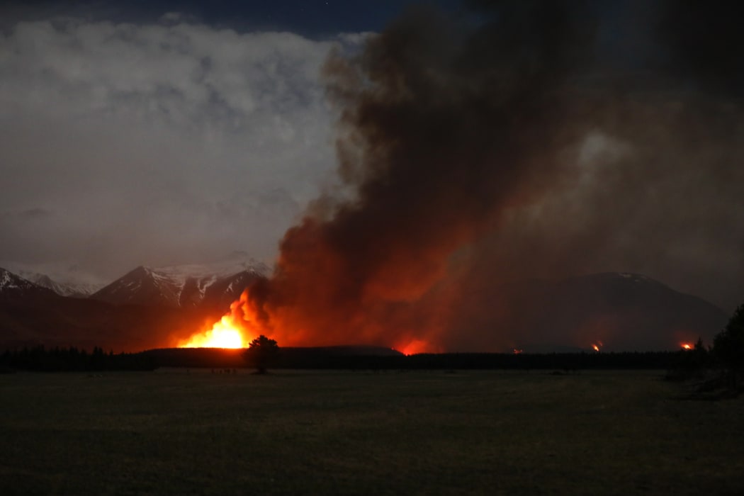 Large fire in Mackenzie District