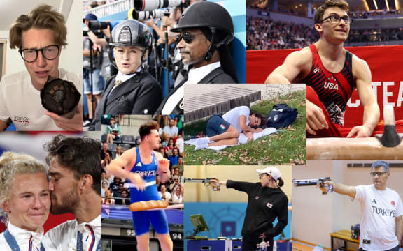 Composite image of viral Olympic athletes