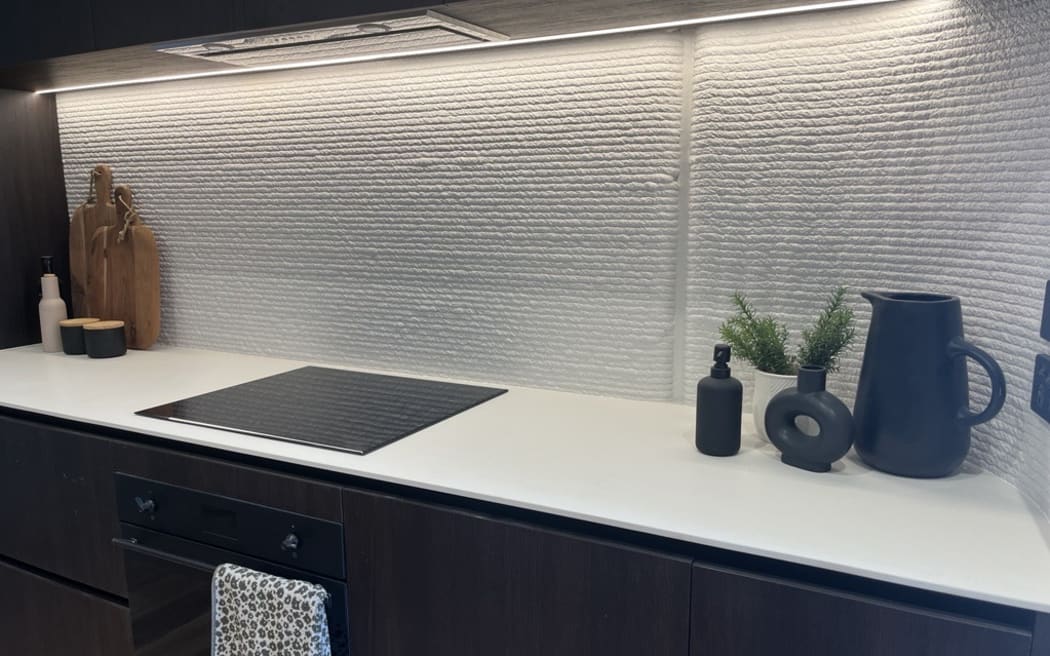 Kitchen splashback in 3D house