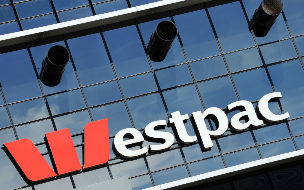 Westpac Bank sign.