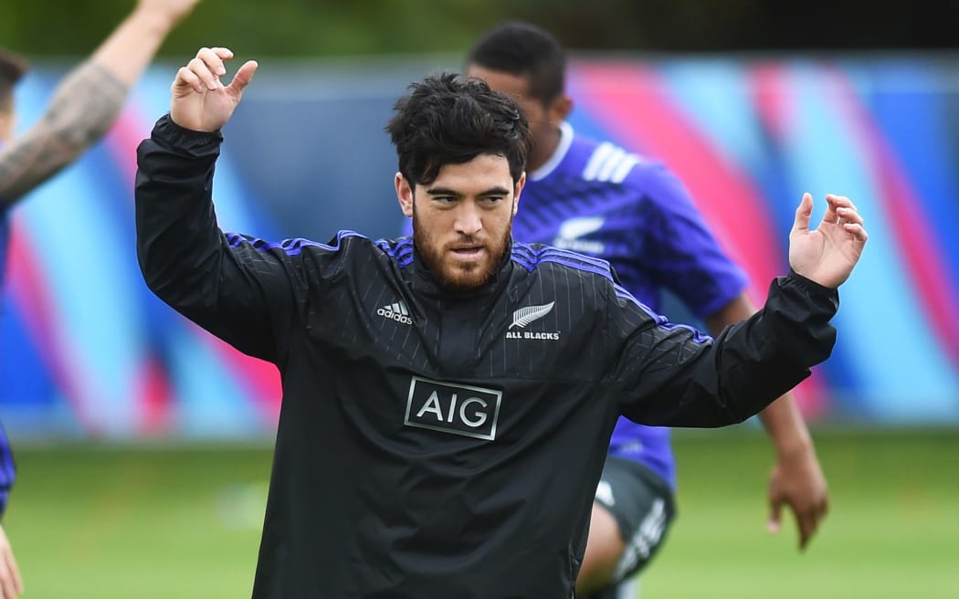 Nehe Milner-Skudder at All Blacks training at the Lensbury Hotel, Teddington, London. 2015 Rugby World Cup in England. Wednesday 16 September 2015. Copyright photo: Andrew Cornaga / www.photosport.nz