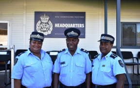 Solomons police off to Darfur, from left, Andrea Kierre, Charles Alisineuli and Agnes Ape