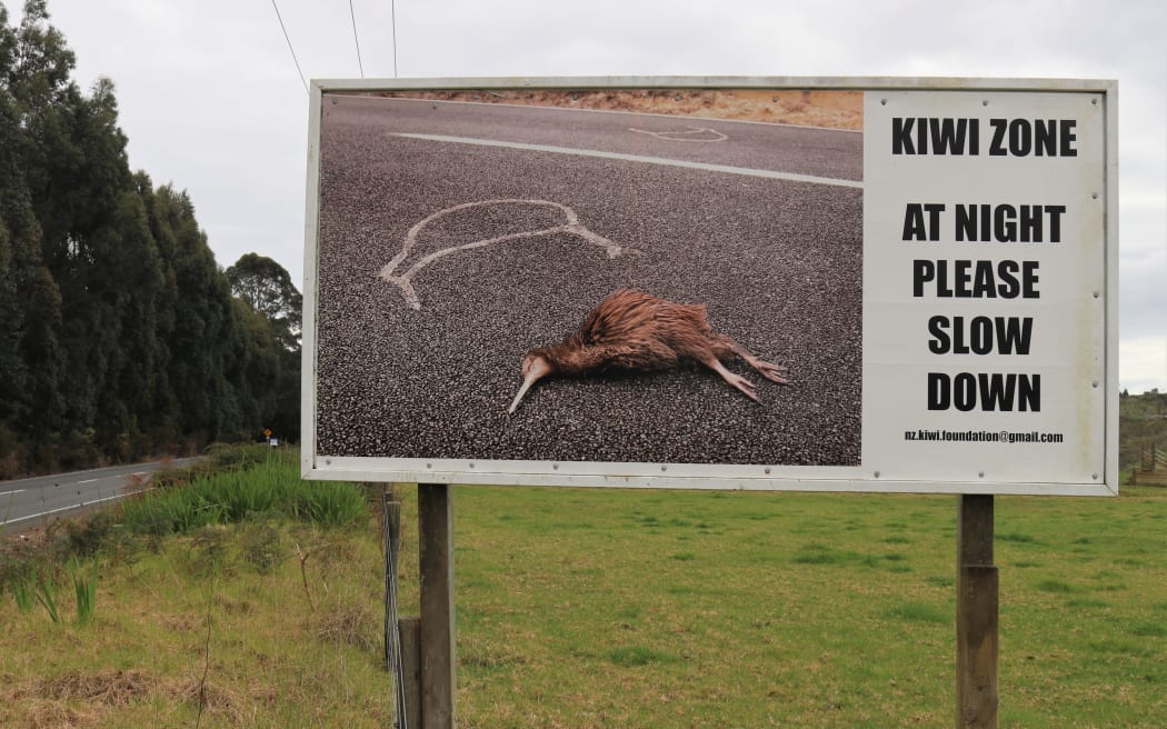 In Rangitane, near Kerikeri, local residents place roadside crosses where kiwi have been killed by cars. Photo: Peter de Graaf