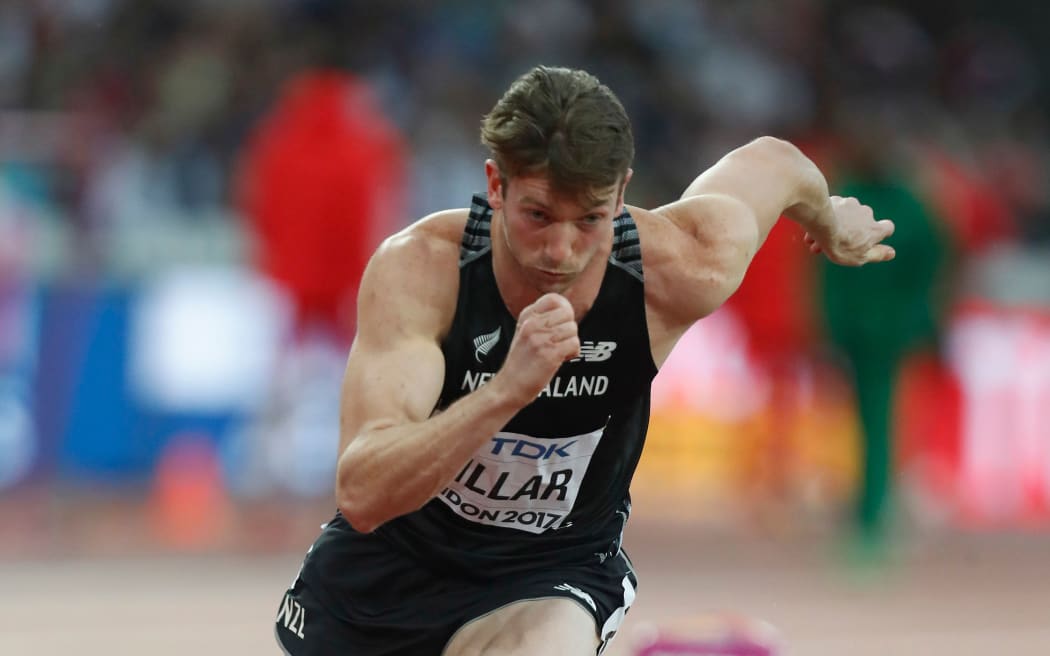 Joseph Millar of New Zealand in his 200m heat at the World Athletics Championships 2017.