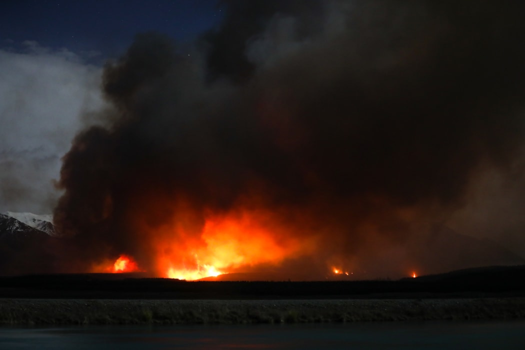 Large fire in Mackenzie District