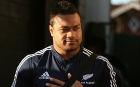 Sione Lauaki at an All Blacks training in Christchurch in 2008.