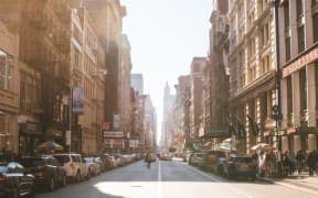Sunny city street