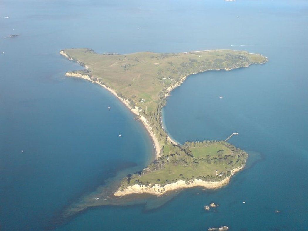 Aerial view of Motuihe Island