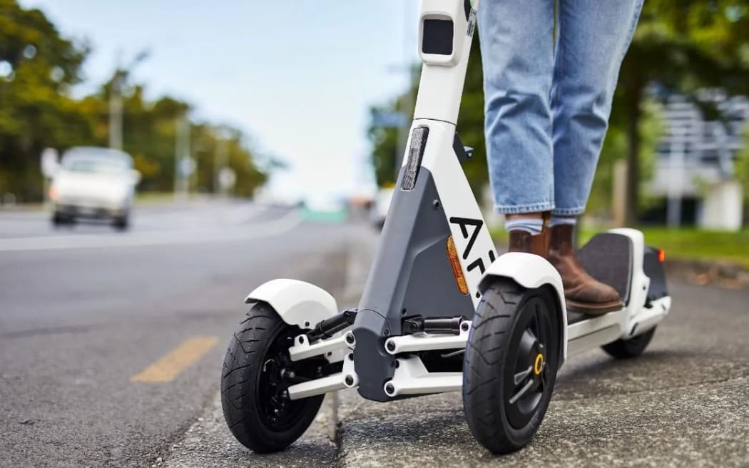 Image of Ario scooter in action.
