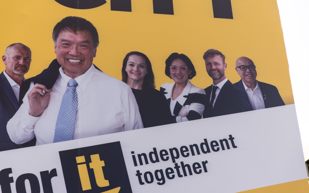 Ray Chung's billboard in Wellington