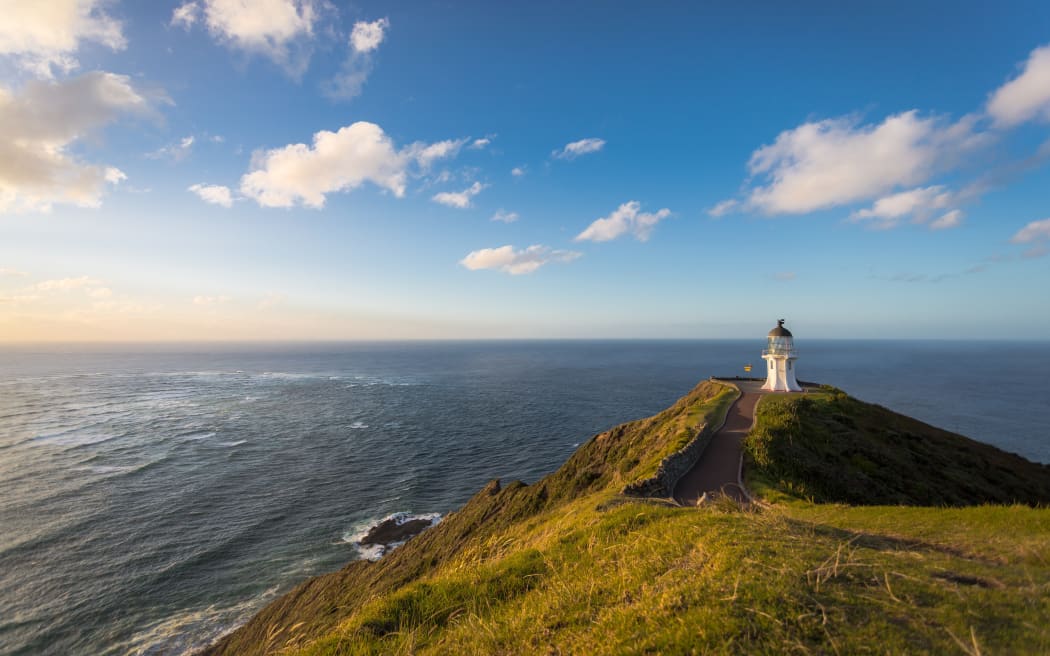 Lighthouse Cape Reinga on the North Island of New Zealand