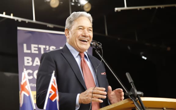 Winston Peters at Papakura High School.