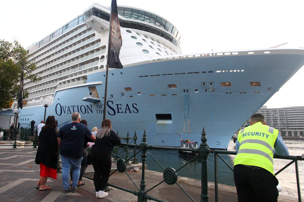 The Ovation of the Seas cruise ship returns to Sydney.