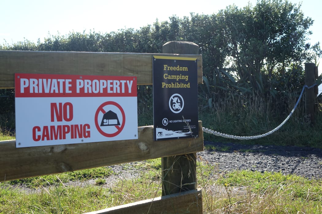 Frustrated Puniho Pā Trust members put a chain across the track to their reserve because people ignored signs warning not to camp there.