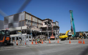 Demolition of Queensgate carpark, Lower Hutt