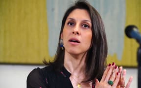 Nazanin Zaghari-Ratcliffe speaks during a press conference hosted by MP Tulip Siddiq, in the Macmillan Room, at Portcullis House, in London, on March 21, 2022 following her release from detention in Iran last week.