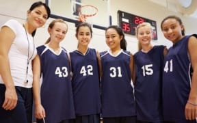Teenage basketball team
