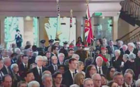 A scene from today's prince Philip Memorial Service in St Paul's cathedral