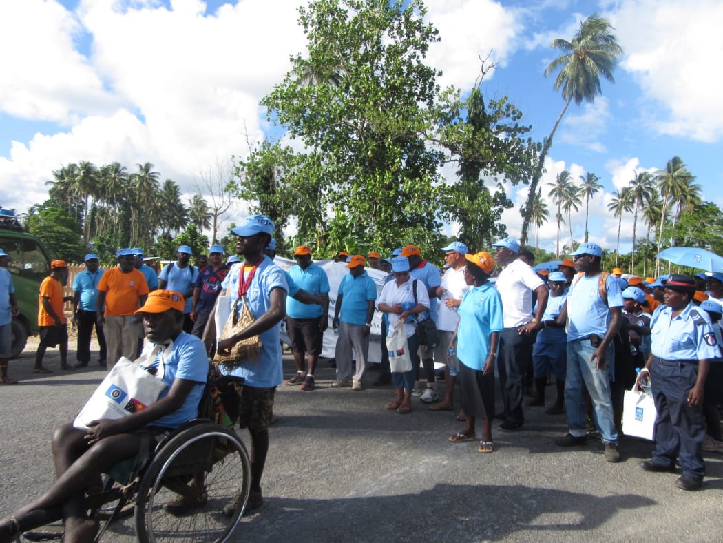 Political leaders and excombatants gather for Bougainville Peace Walk