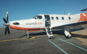 One of the Sounds Air’s nine-seater Pilatus  aircraft which provide the service between Westport and Wellington