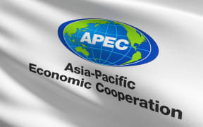 The flag of Asia Pacific Economic Cooperation or APEC.