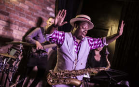 Saxophonist Thabani Gapara performing at Ponsonby Social Club