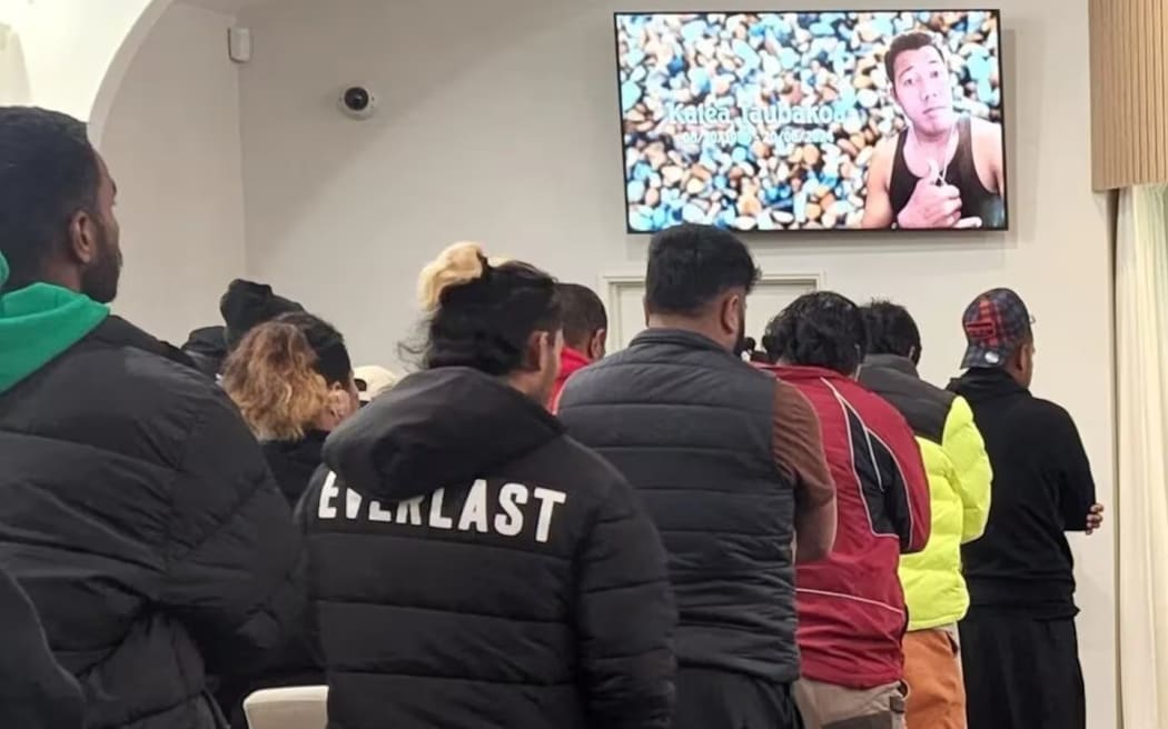 The farewell service in Blenheim for RSE worker Kaiea Taubakoa who was killed in June 2024 after a truck ploughed into the van carrying him and others to work in Marlborough's vineyards.