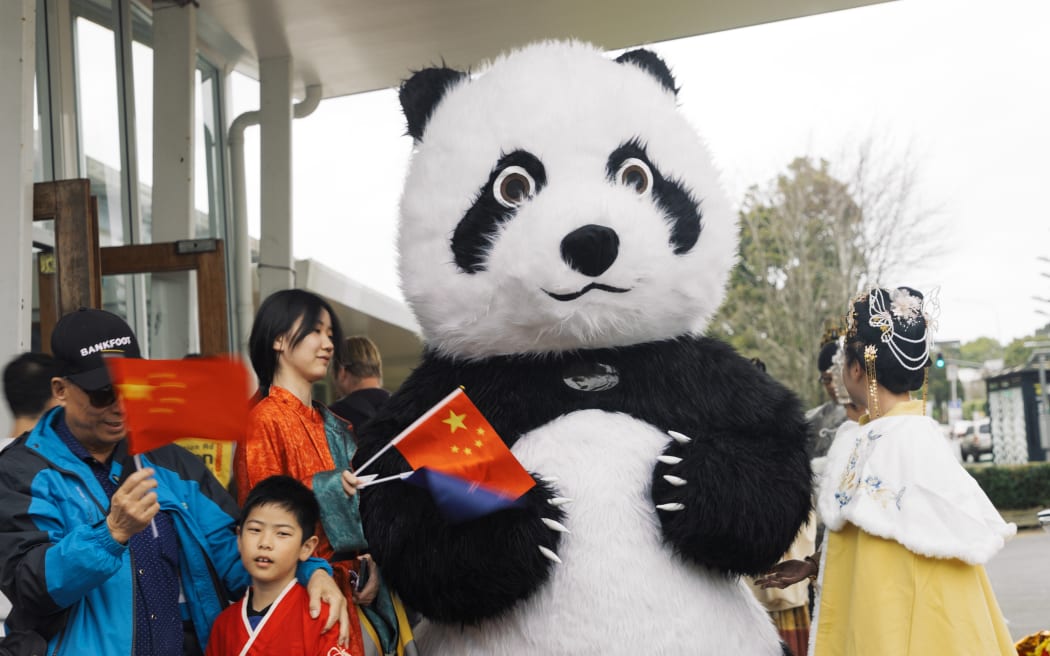 A giant "Panda" joined Auckland's Moon Festival as a mascot of Chinese culture.