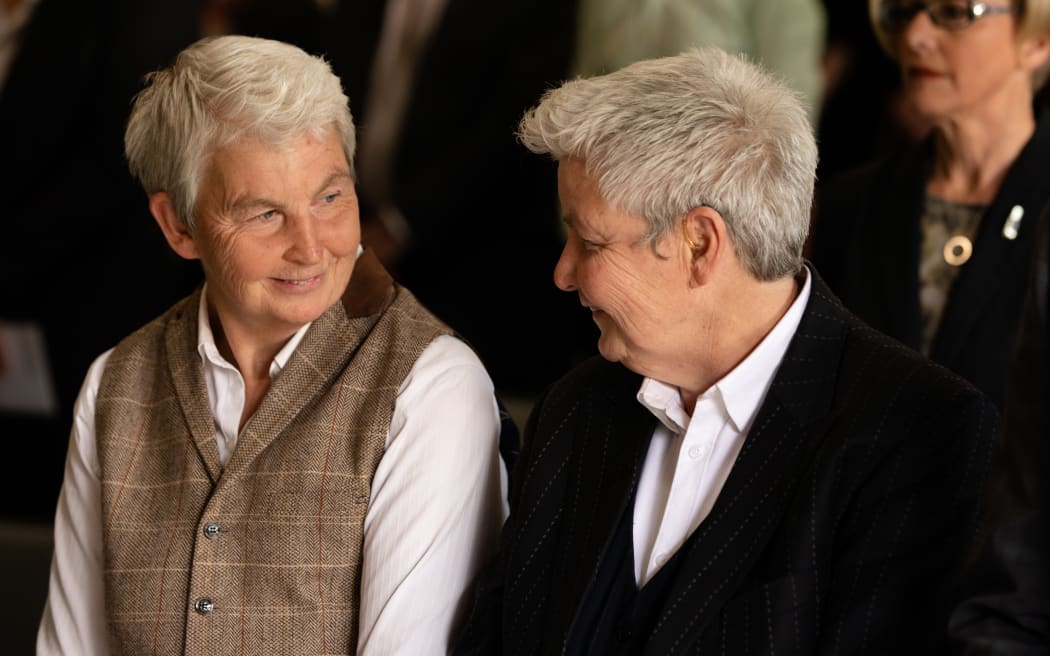 Dame Jools Topp, Dame Lynda Topp, Jackie Clarke and Chrstine Panapa have been celebrated at investiture ceremonies at Government House in Auckland.
