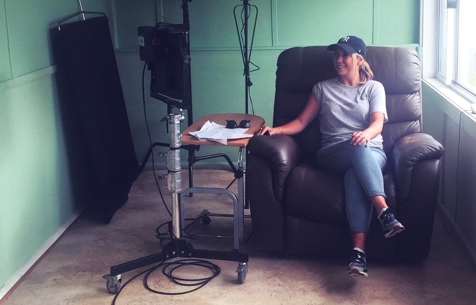 Film director Zoe Mcintosh on set