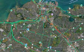 Traffic is heavy coming out of the city.