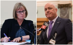 National Party leader Christopher Luxon (right) says Barbara Kuriger's (left) position had become untenable.