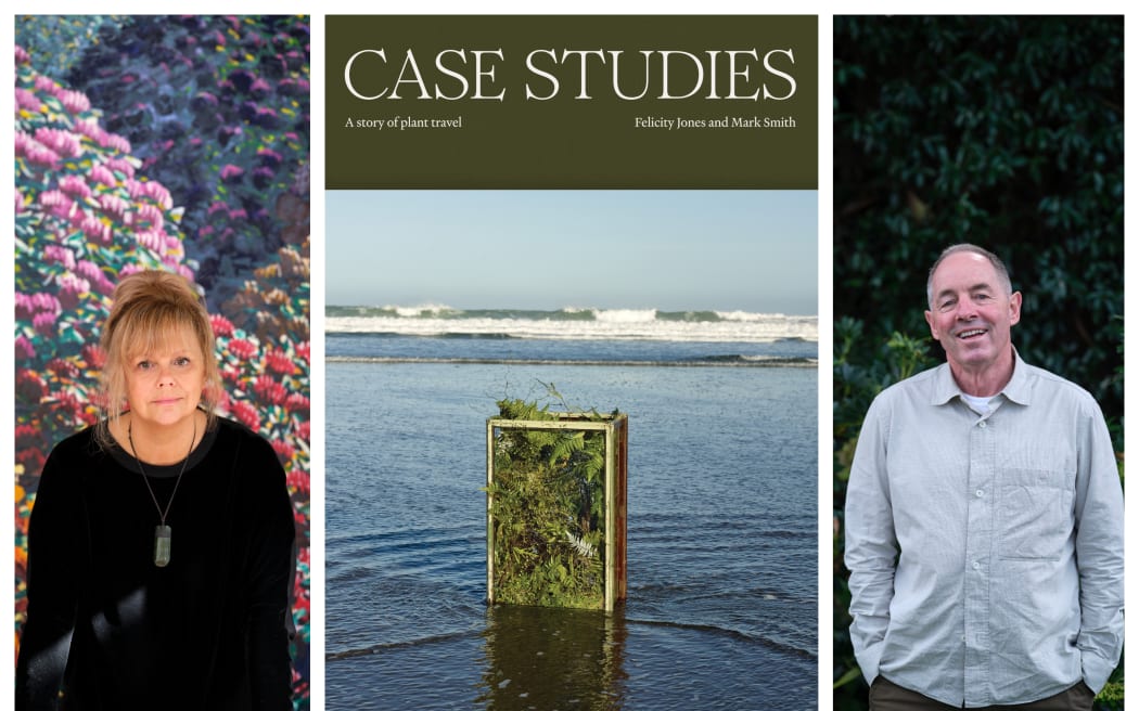 Case studies book cover in between photos of the two authors.