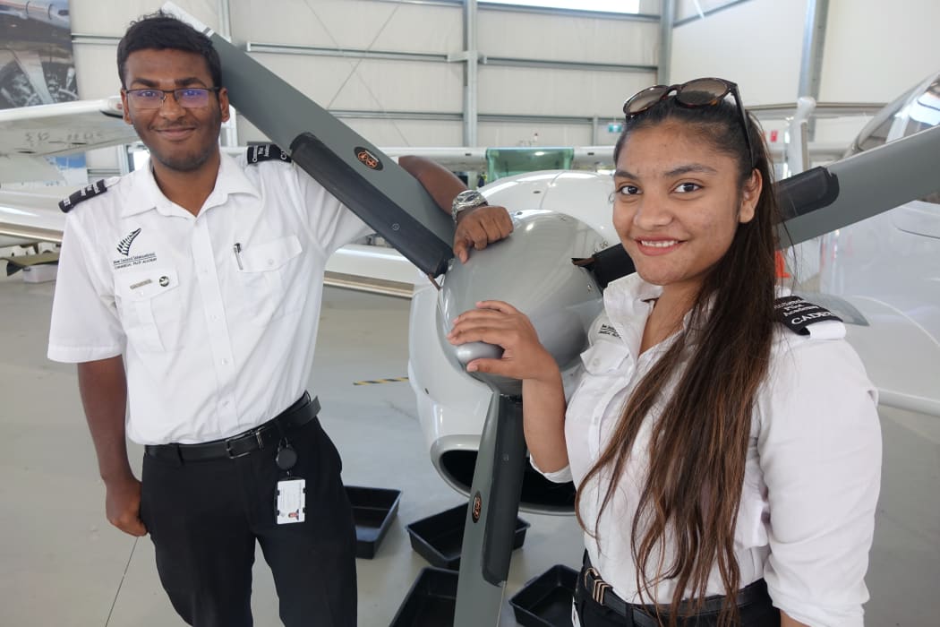 Shayan Chakraborty, 22, of Bangalore and Mitika Agrawal, 19, are both learning at the pilot academy in Whanganui.