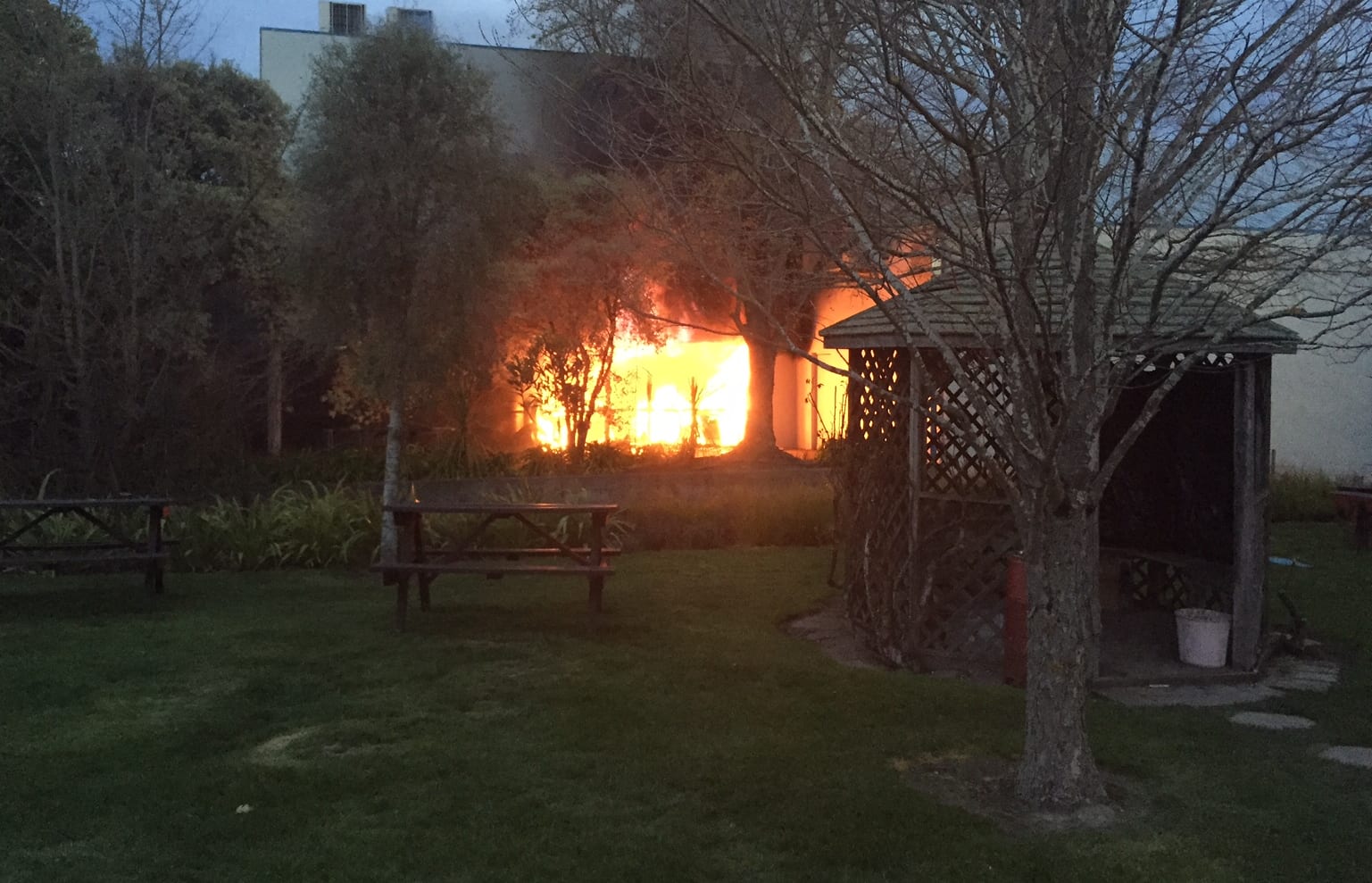 The fire at Tait Communications left the building heavily damaged.
