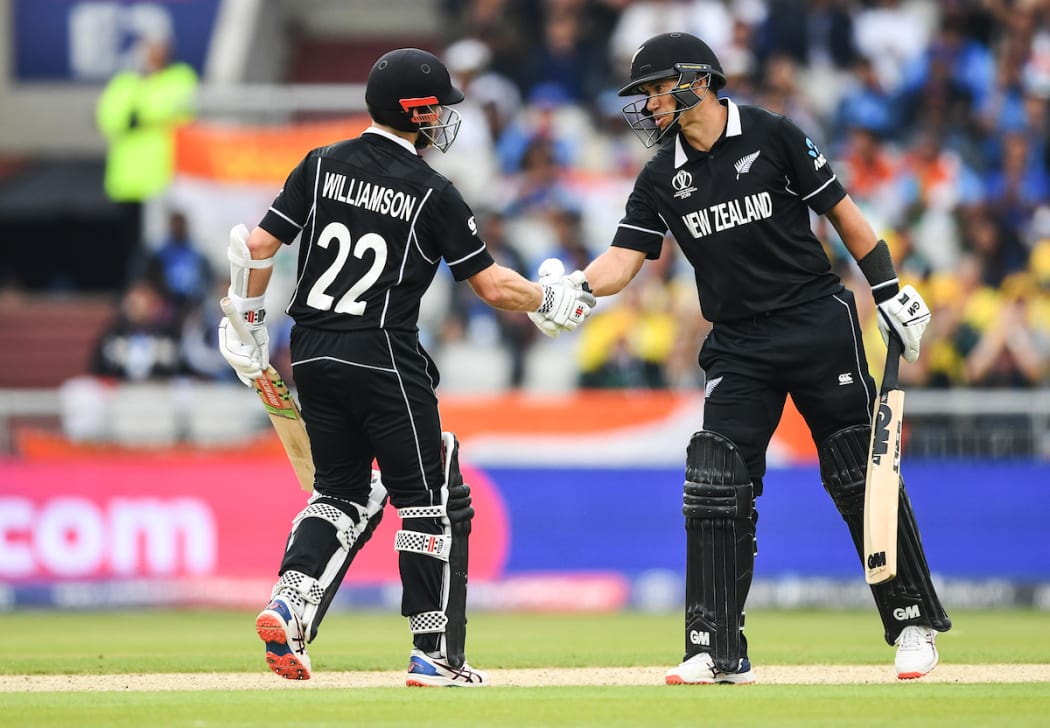 Kane Williamson and Ross Taylor during the Black Caps win over India.