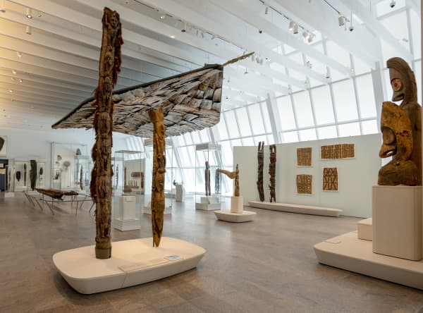 Inside the newly opened Arts of Oceania gallery at the Metropolitan Museum of Art in New York City.