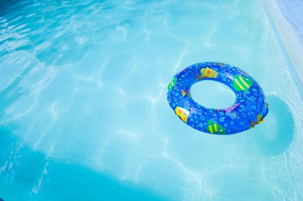 Child's toy in pool