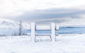 Snow in Tekapo on October 9, 2025.