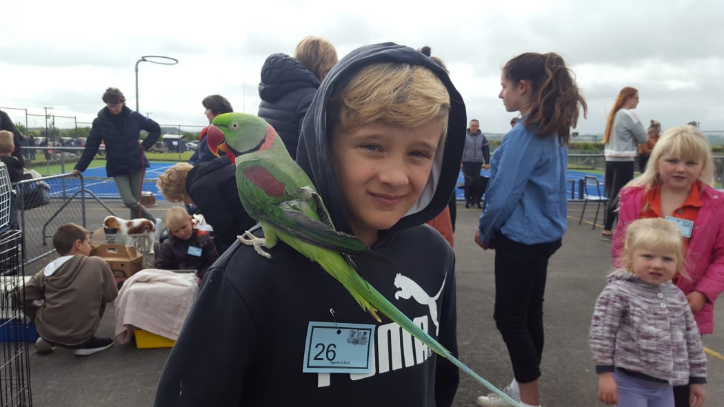 Briath Hodge, 8, and Choochoo.