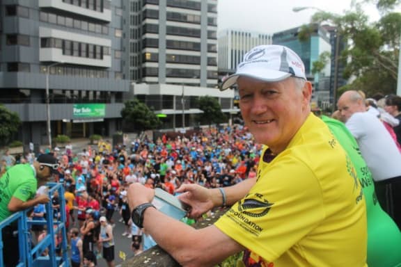 A photo of Achilles New Zealand Founder, Peter Loft at Wellington's Around the Bays event.