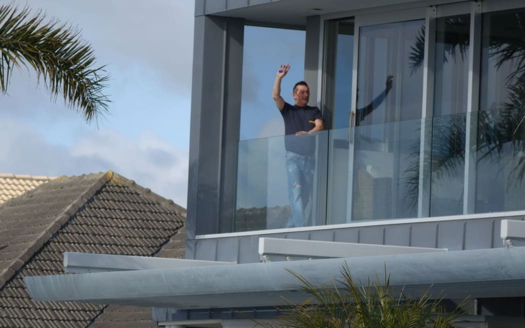 Phil Rudd returns home after 20 July court appearance.
